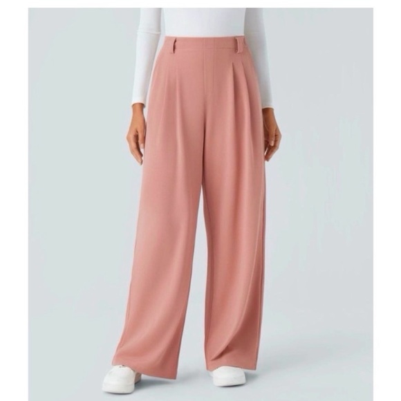 HALARA Dusty Rose Pull On Wide Leg Trouser Pants - Picture 5 of 11